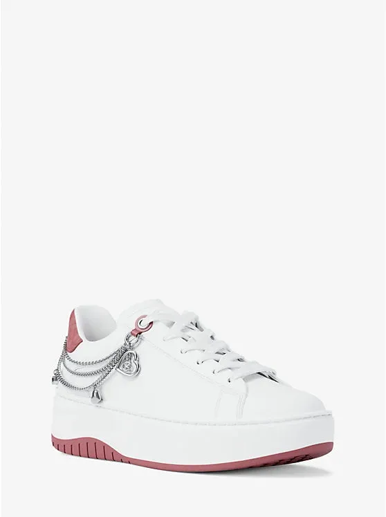 Dottie Embellished Leather Platform Sneaker