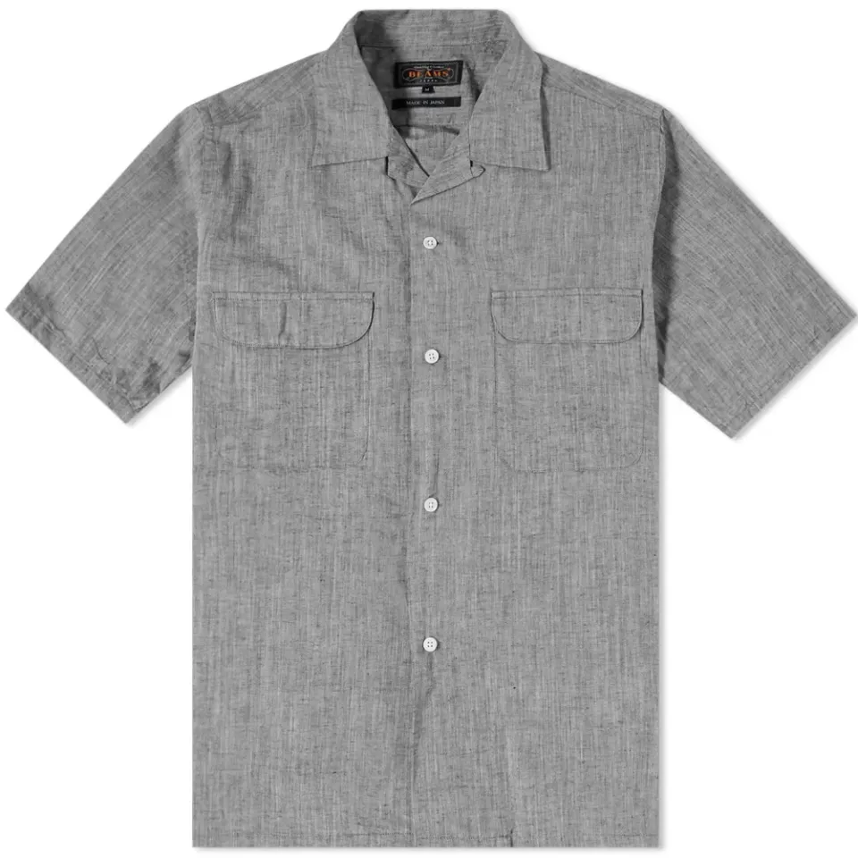 Short Sleeve Open Collar Shirt