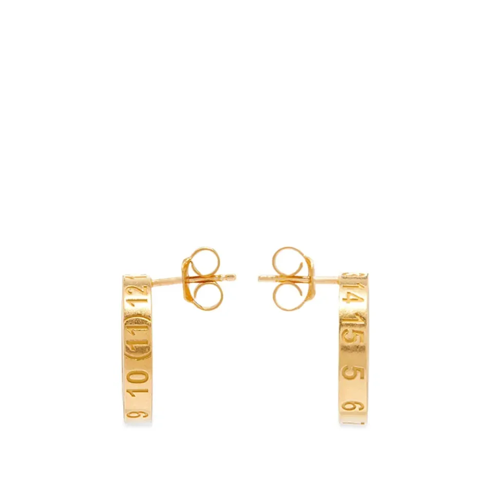 Branded Circle Studd Earrings