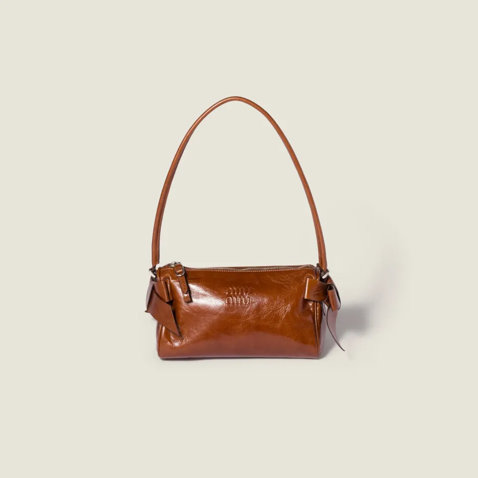 Shiny leather pouch