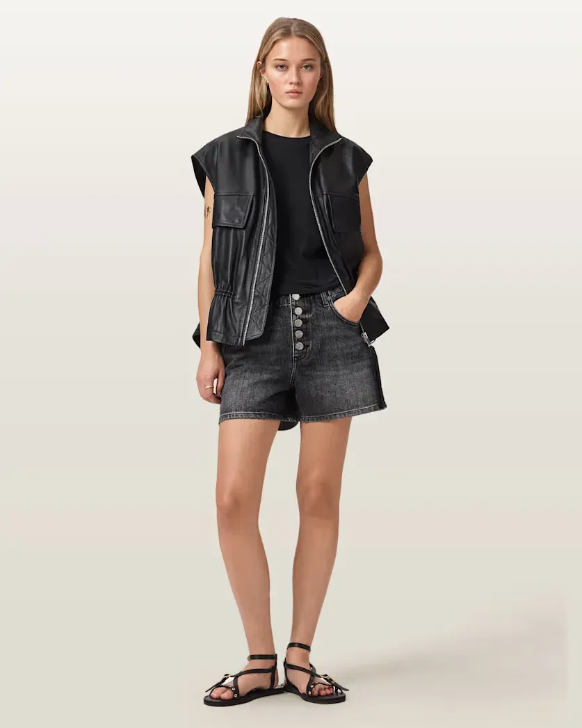 Tay Mid Rise Denim Shorts