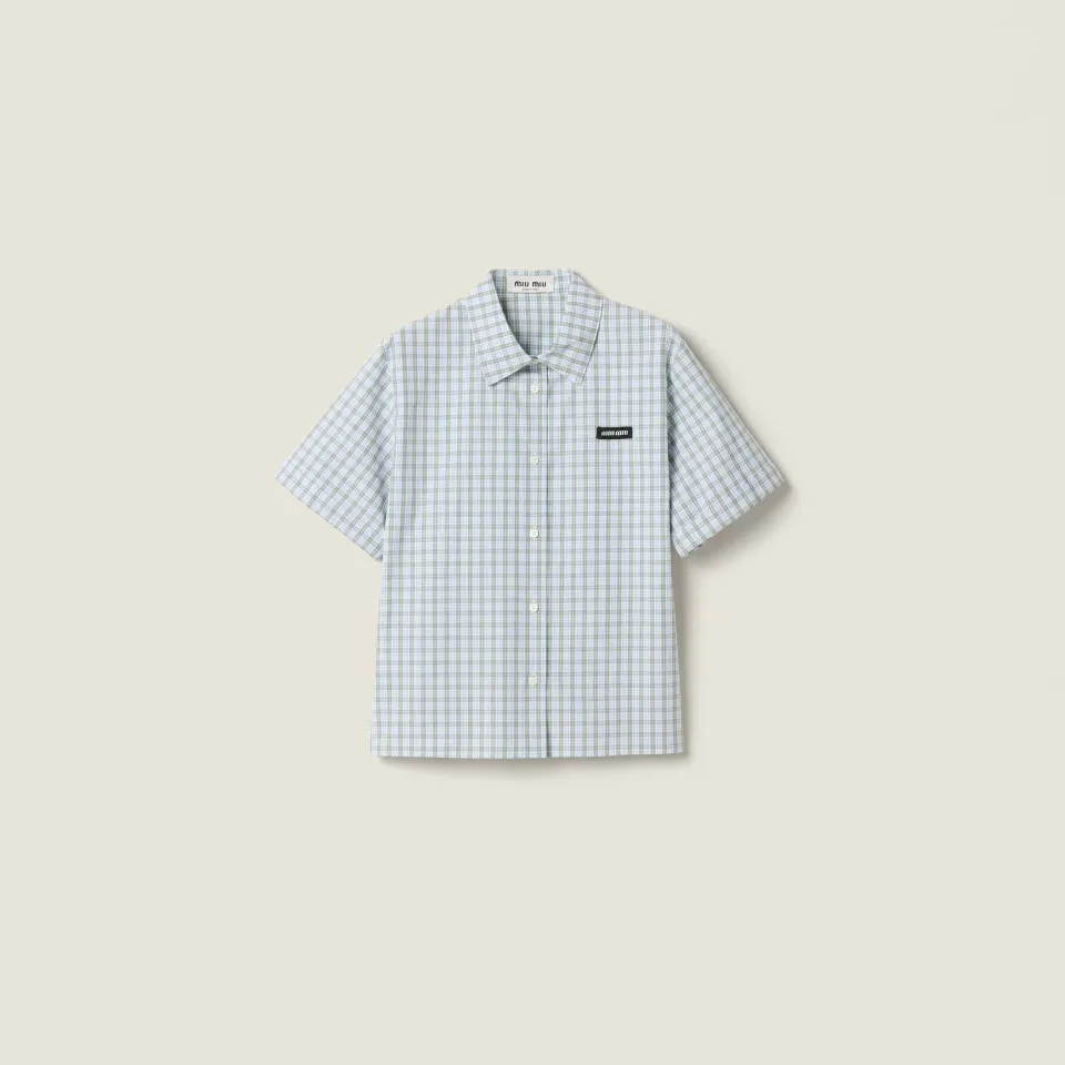 Checked poplin shirt