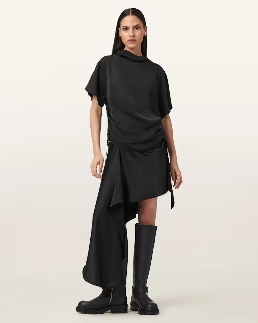 Leslie Satin Short Sleeve Top