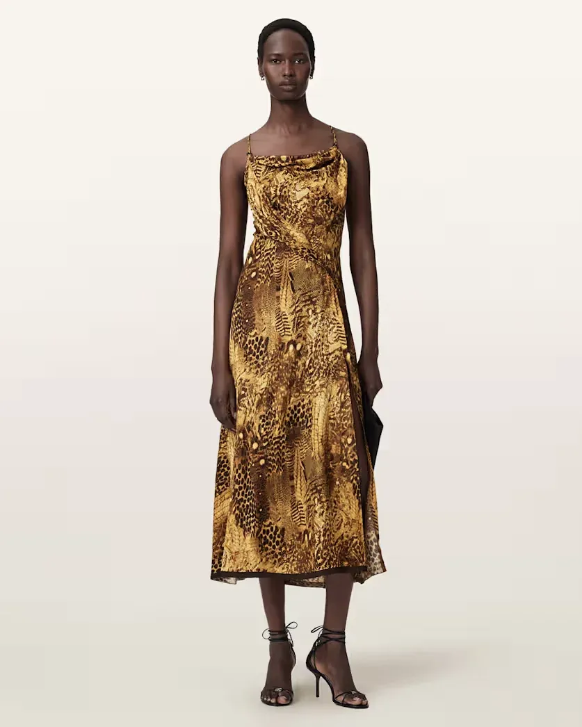 Claire Leopard Print Maxi Dress