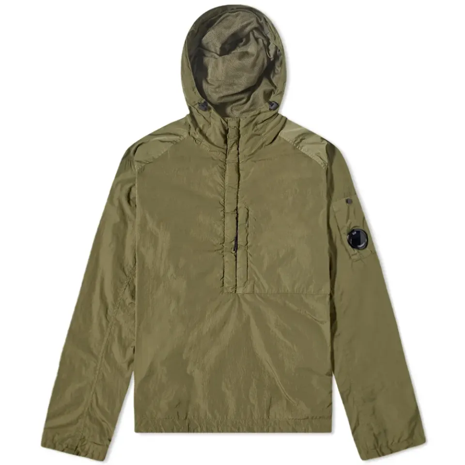 Chrome-R Arm Lens Popover Hooded Overshirt
