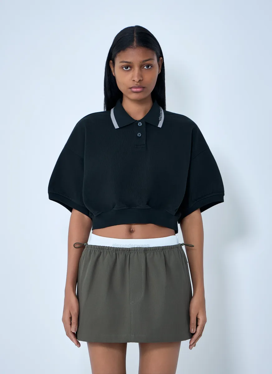 Cropped Polo Shirt