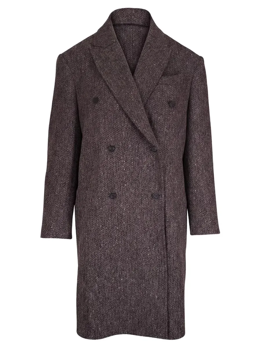 Double Breasted Coat Brown