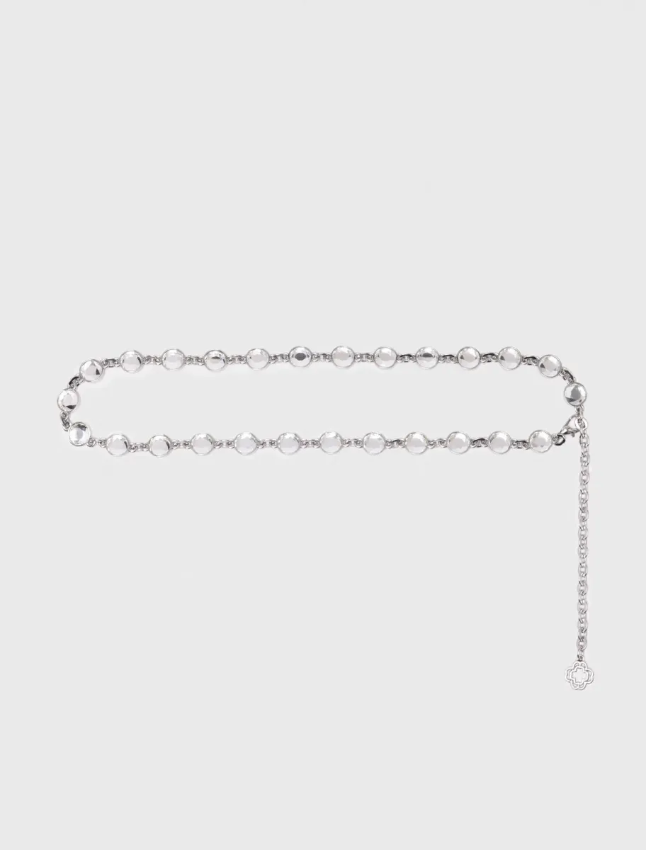 Rhinestone chain belt