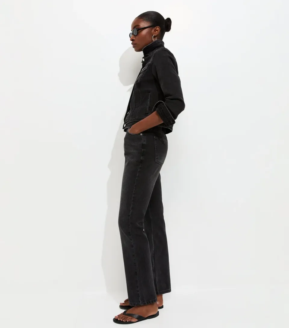 Women's Black Anica Straight Jeans