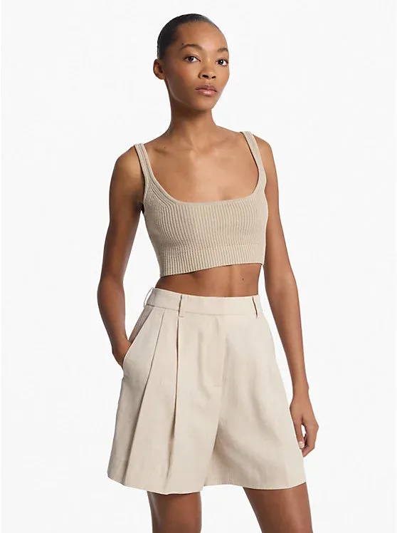 Ribbed Stretch Cotton Tank Top