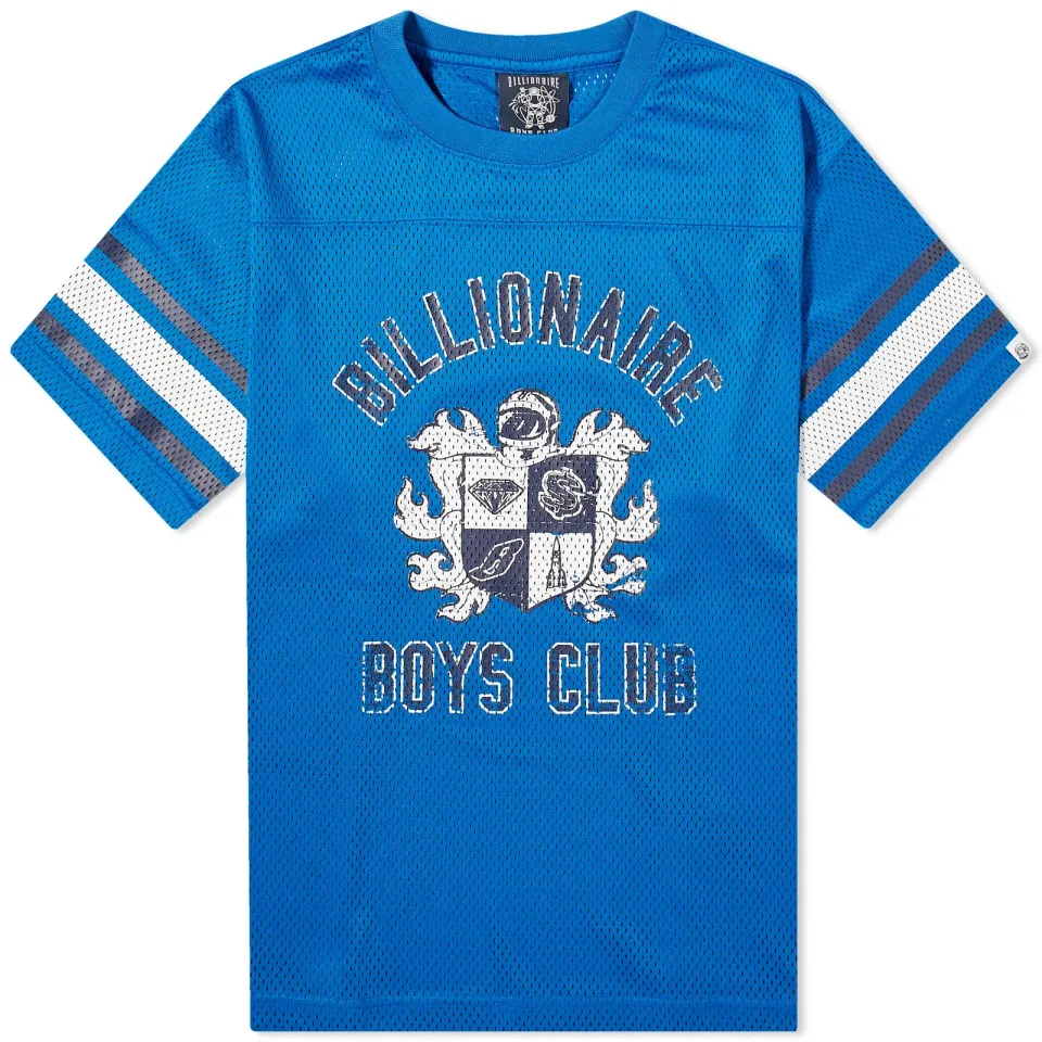 Crest Logo Mesh Football T-Shirt