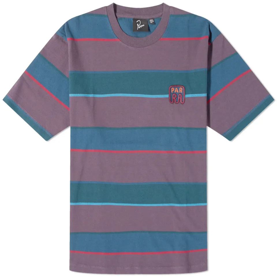Fast Food Logo Stripe T-Shirt