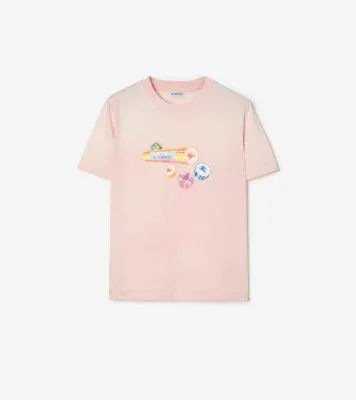 Candy Rock Cotton T-shirt in Mallow pink
