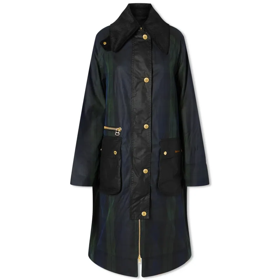 Printed Townfield Longline Wax Coat