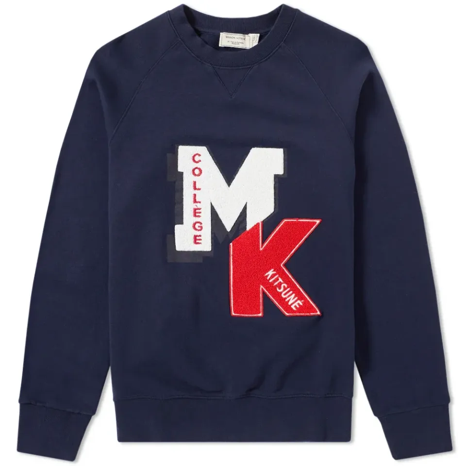 Maison Kitsuné College Patch Crew Sweat