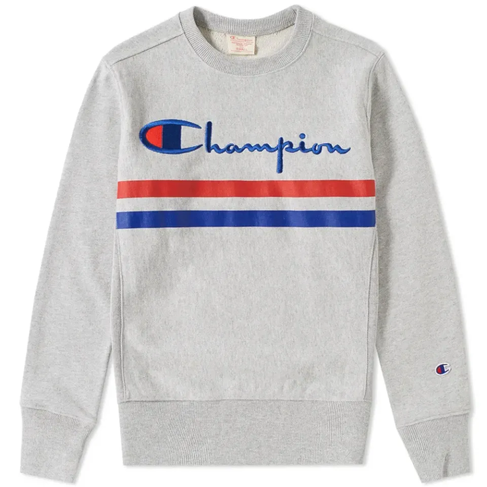 Logo Stripe Crew Sweat