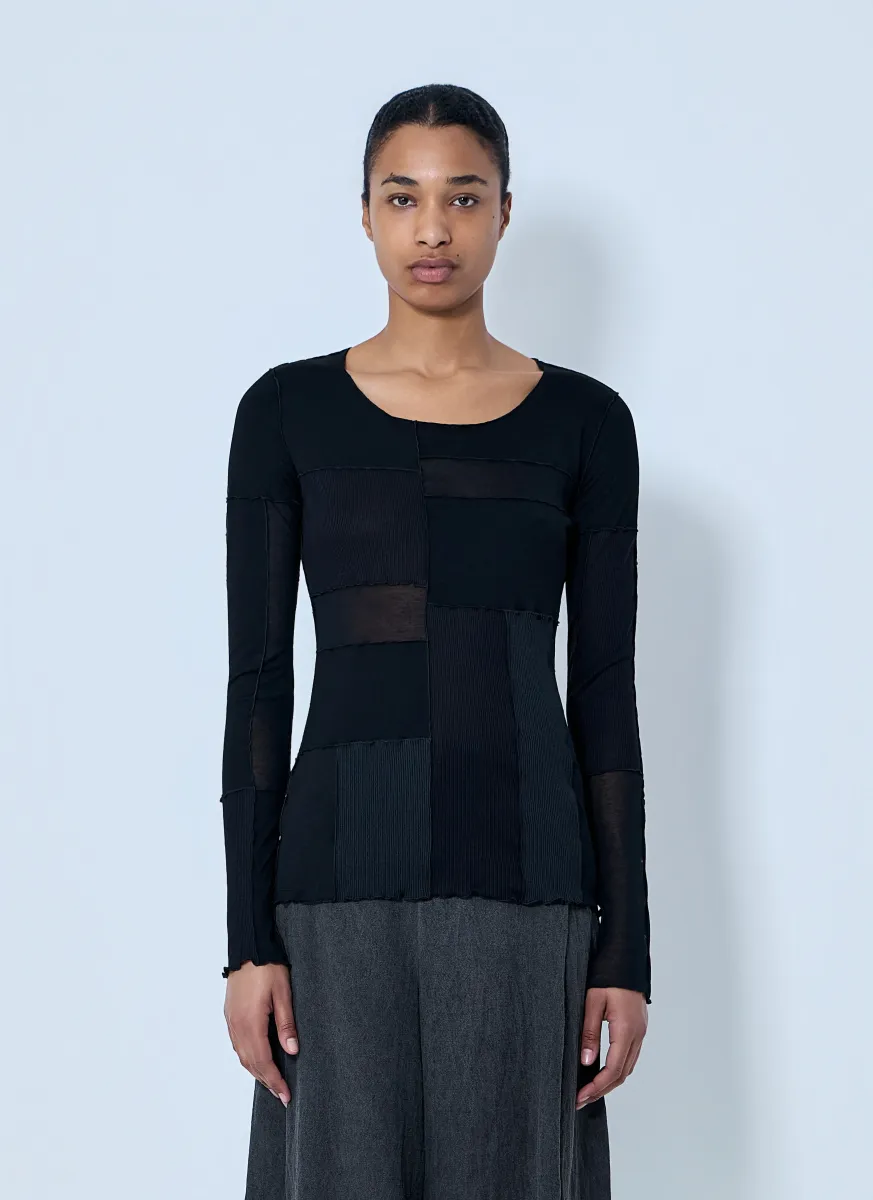 Patchwork Long T-Shirt