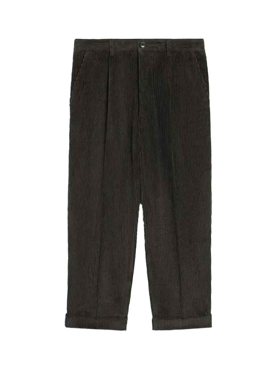 Cotton Carrot Oversized Trousers Anthracite