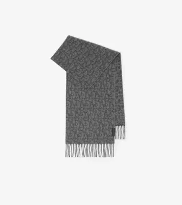 B Charm Cashmere Scarf in Iron grey