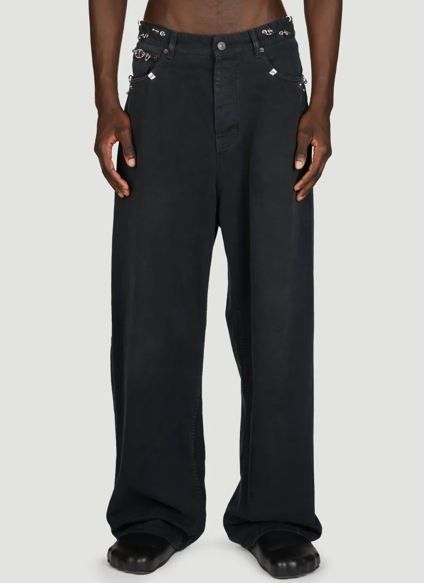 Pierced Baggy Jeans
