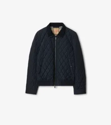 Quilted Nylon Jacket in Navy