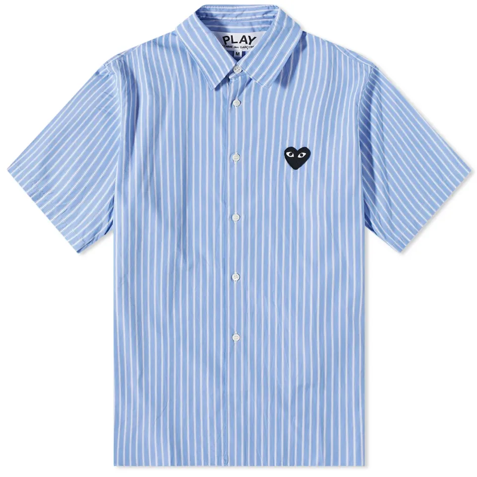 Comme des Garcons Play Short Sleeve Black Heart Shirt