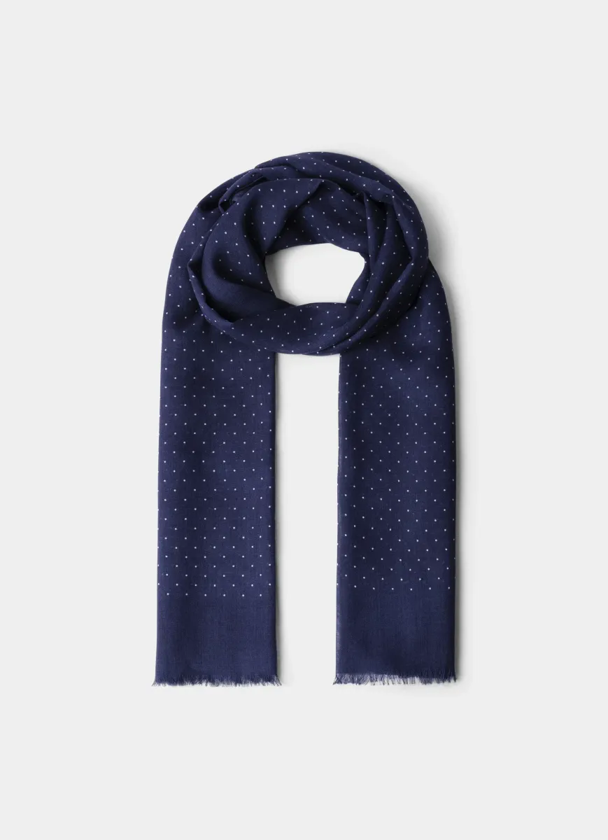 Polka Dot Boarder Scarf