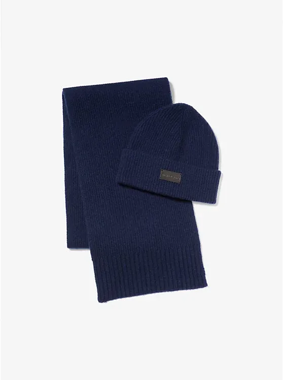 Wool Beanie Hat and Scarf Set