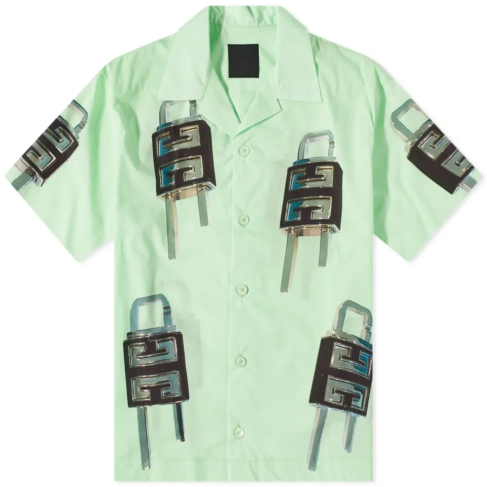 4G Lock Graphic Hawaiian Shirt