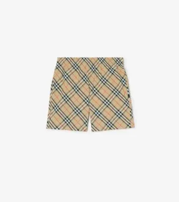 Check Swim Shorts in Sand beige - Men, Nylon