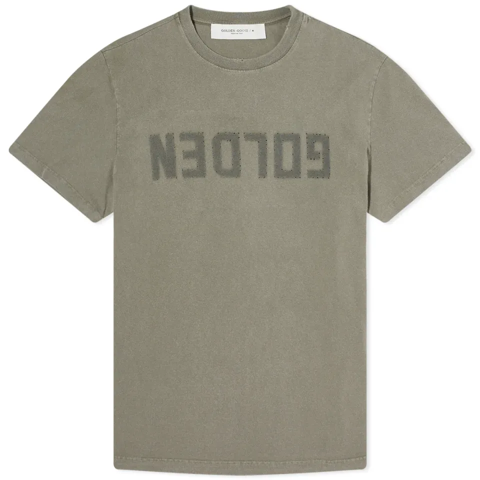 Golden Distressed Logo T-Shirt