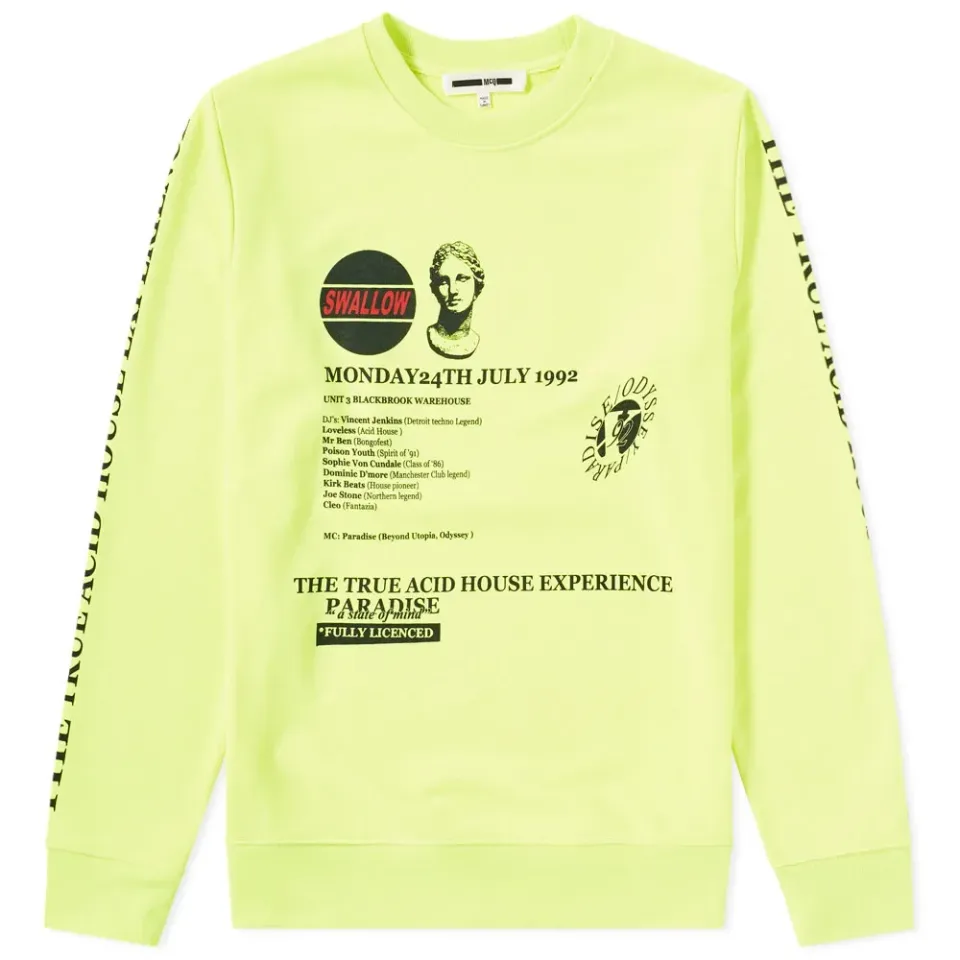 McQ Alexander McQueen Neon Print Crew Sweat