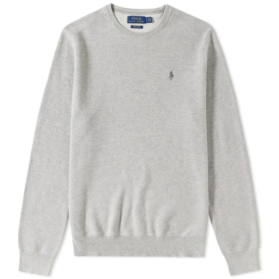 Textured Cotton Crew Knit