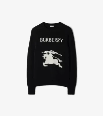 Knight Wool Cashmere Sweater in Black