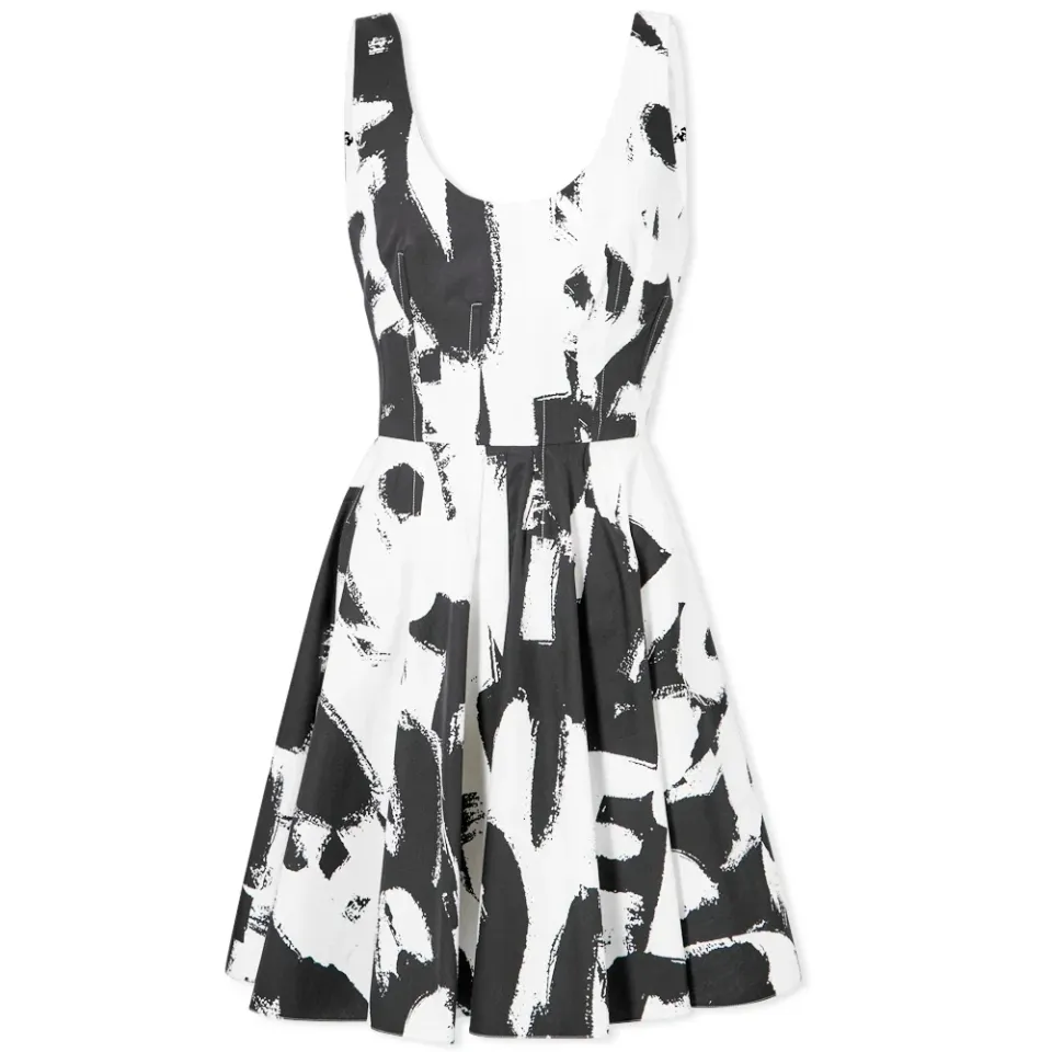 Graffiti Print Mini Dress