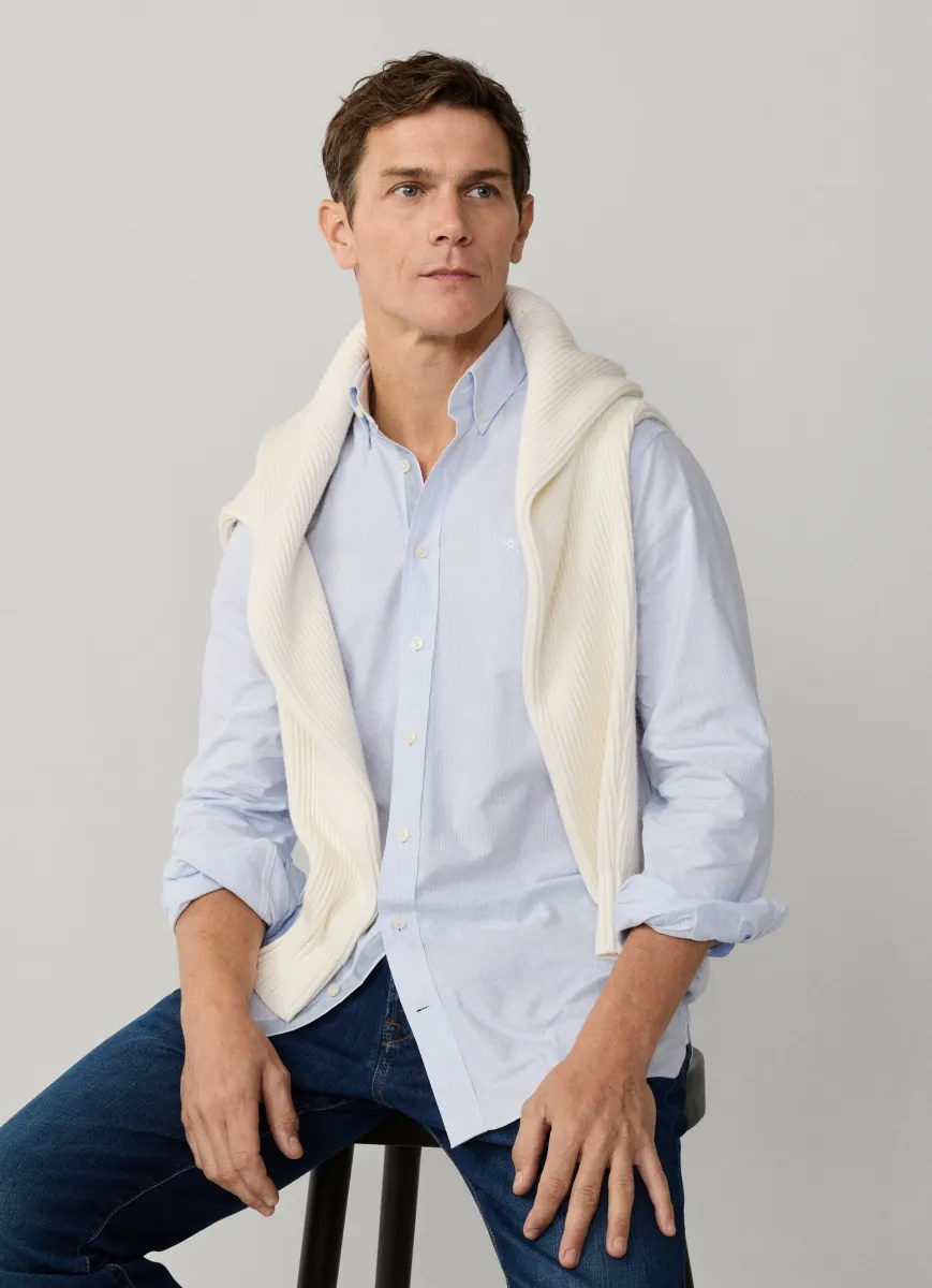 Tailored Fit Ticking Stripe Shirt