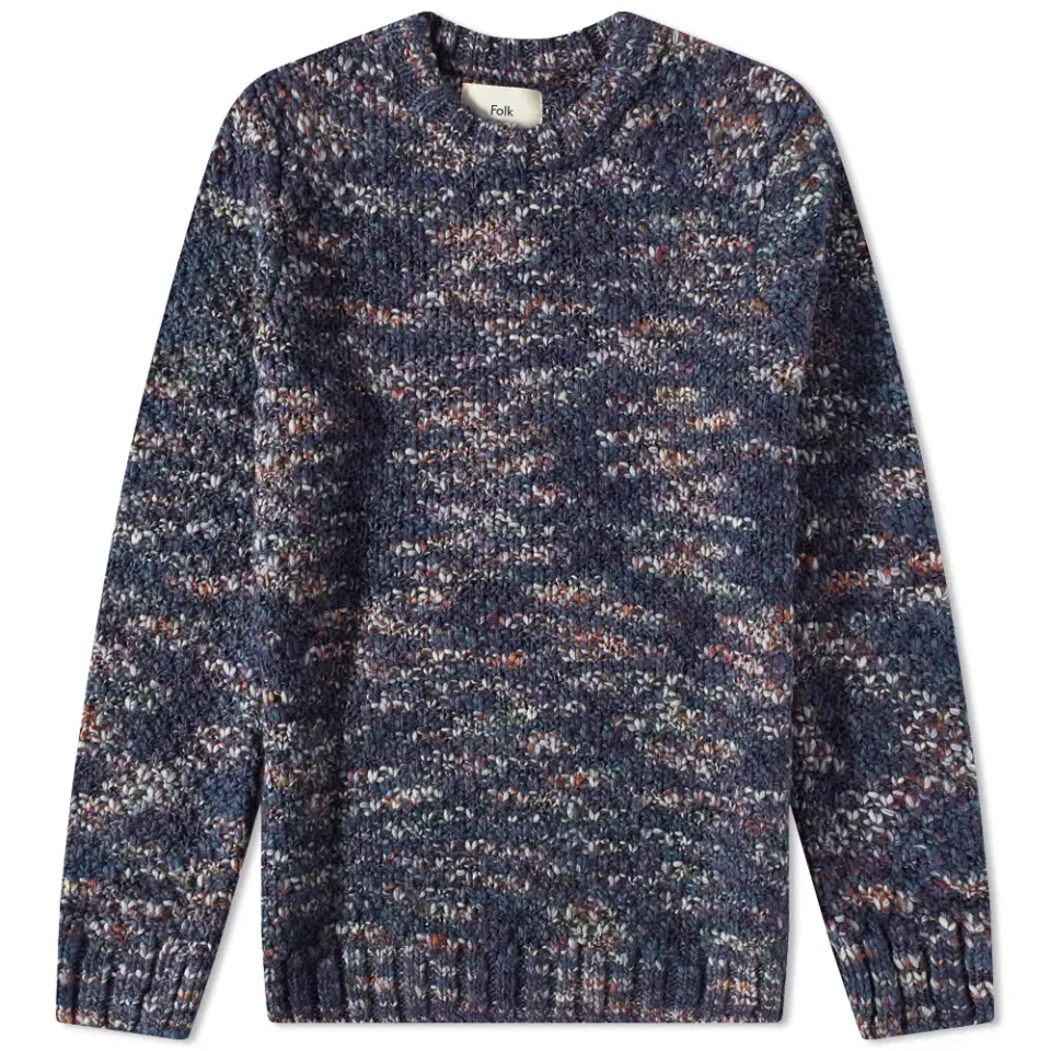Mixed Yarn Crew Knit