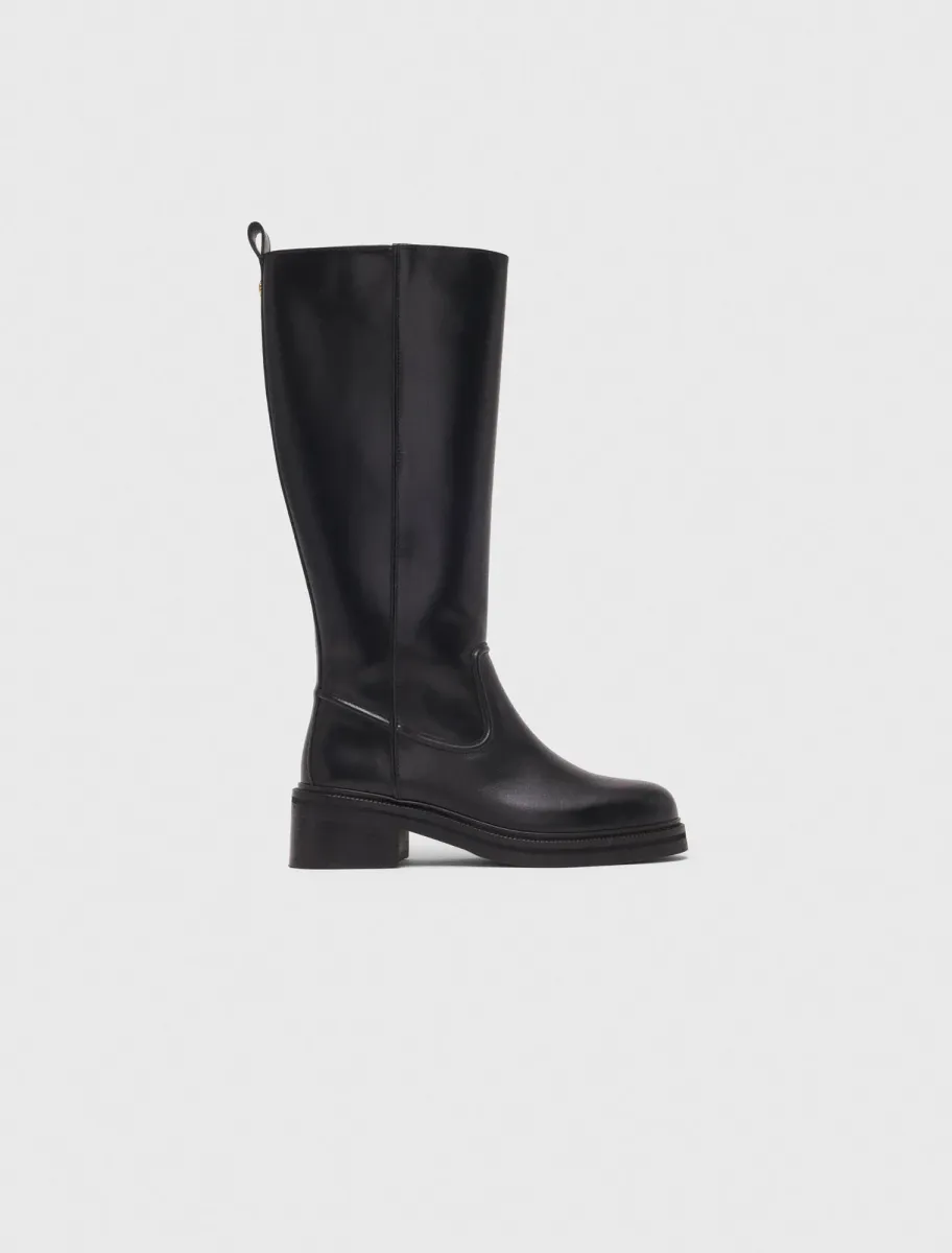 Leather boots