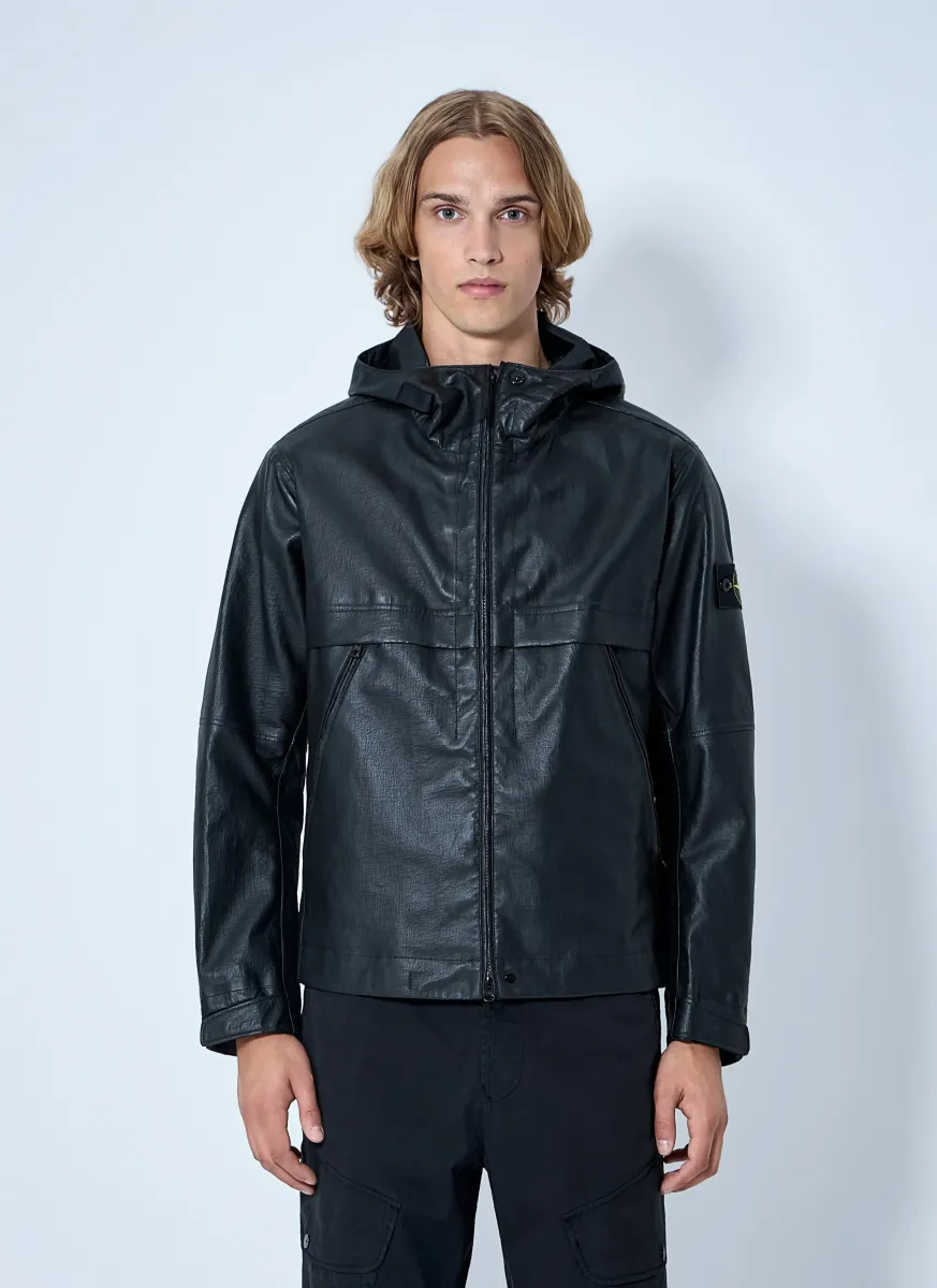 Hooded Leather Jacket