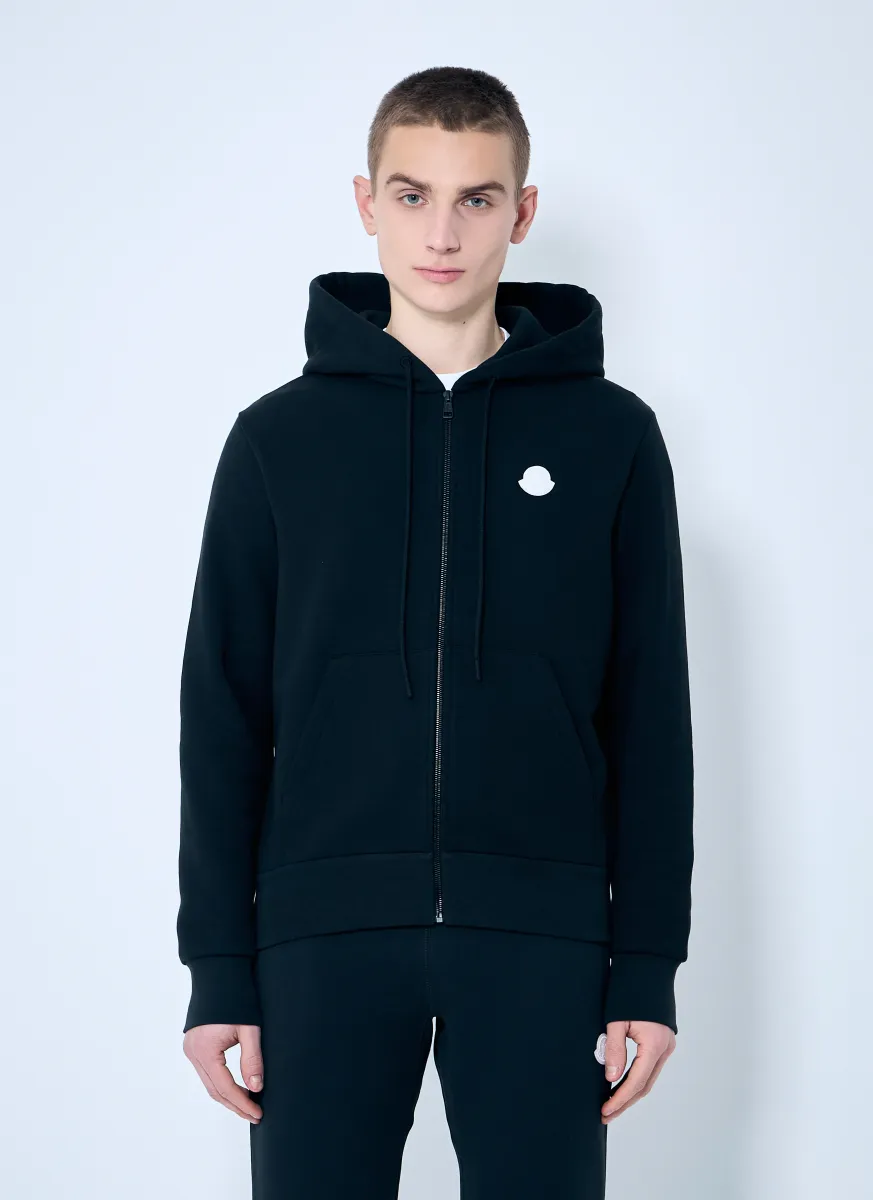 Logo Patch Zip-Up Sweatshirt