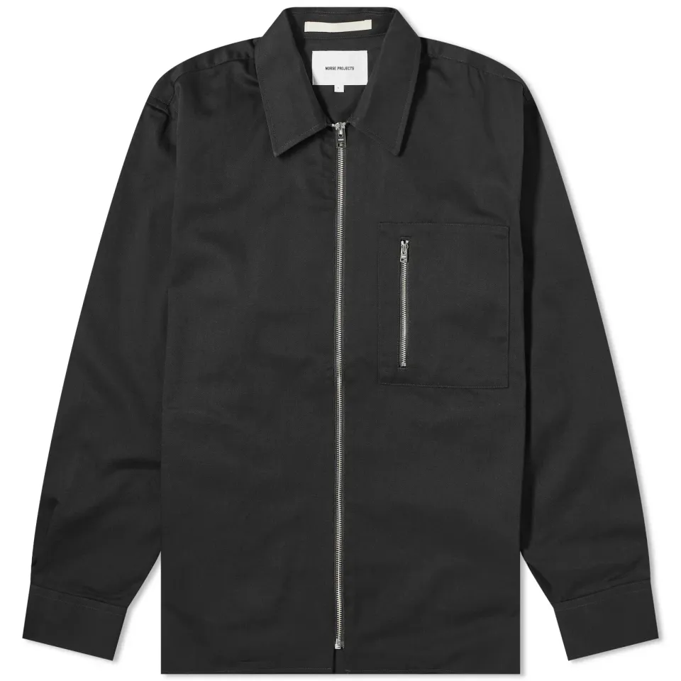Ulrik Gabardine Zipped Overshirt