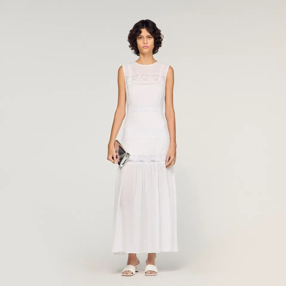 Crepon maxi dress