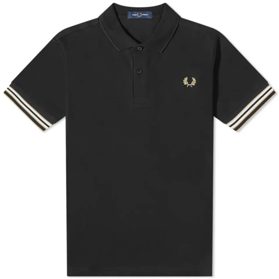 Striped Cuff Polo Shirt