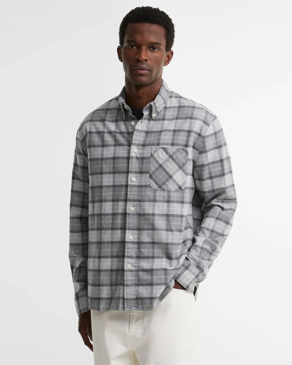 Mineral Tartan Authentic-Fit Long-Sleeved Shirt