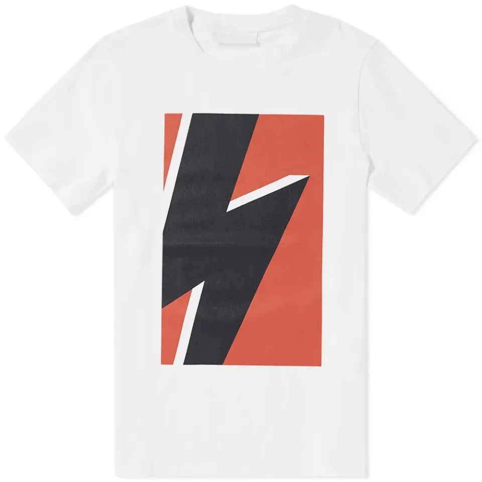 Oversized Box Lighting Bolt Pop Art Tee