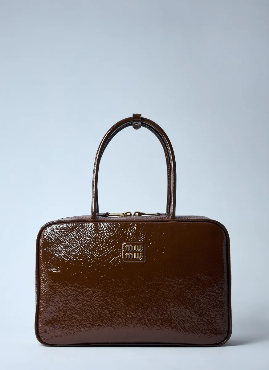 Beau Naplak Patent Shoulder Bag