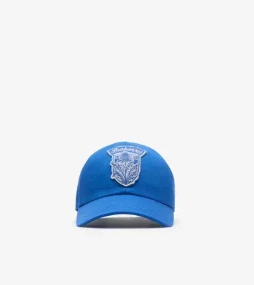 Thistle Shield Gabardine Baseball Cap in Damson blue
