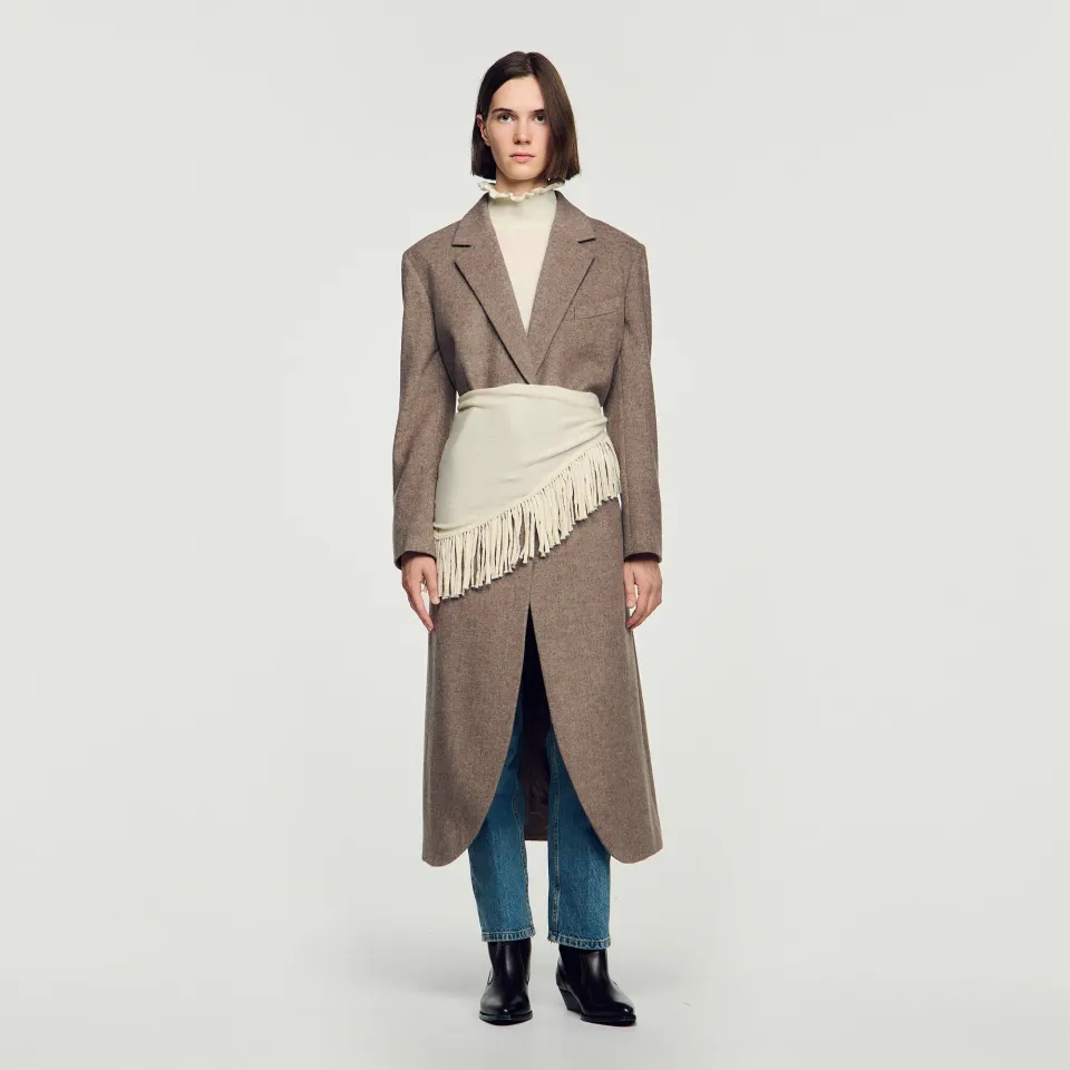 Long double-faced wool coat