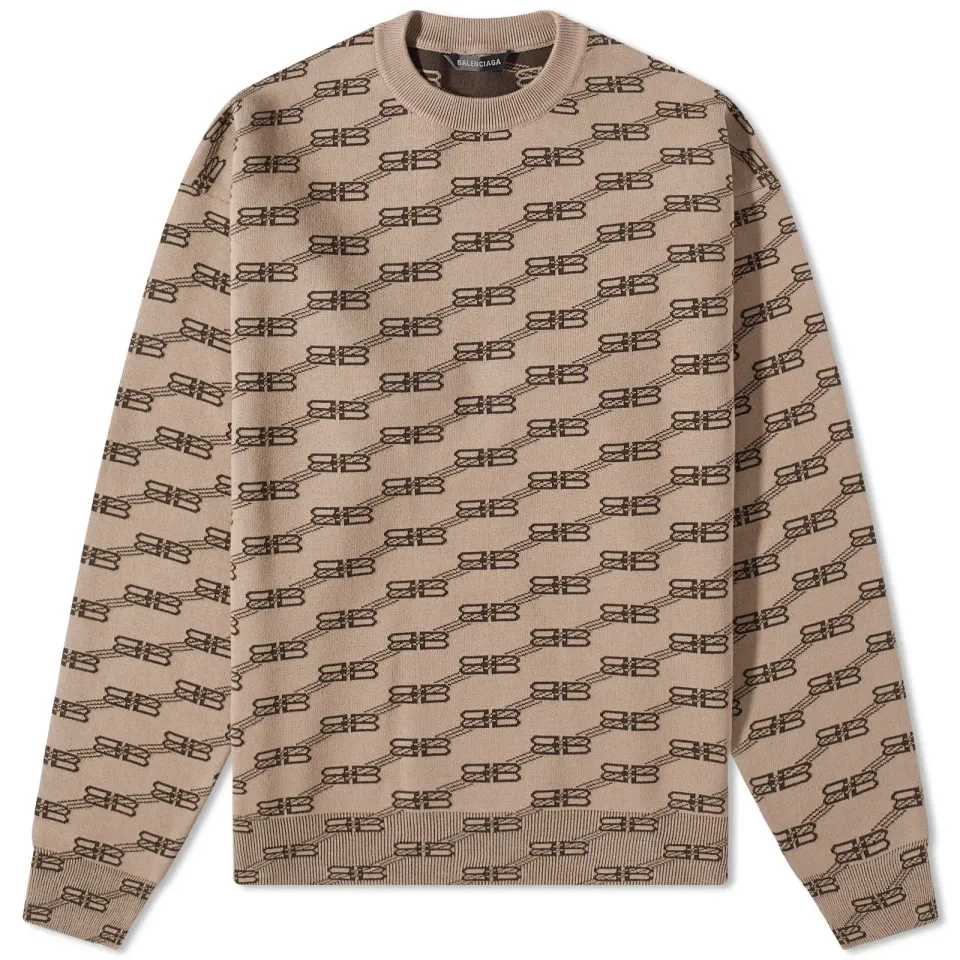 Monogrammed BB Crew Knit