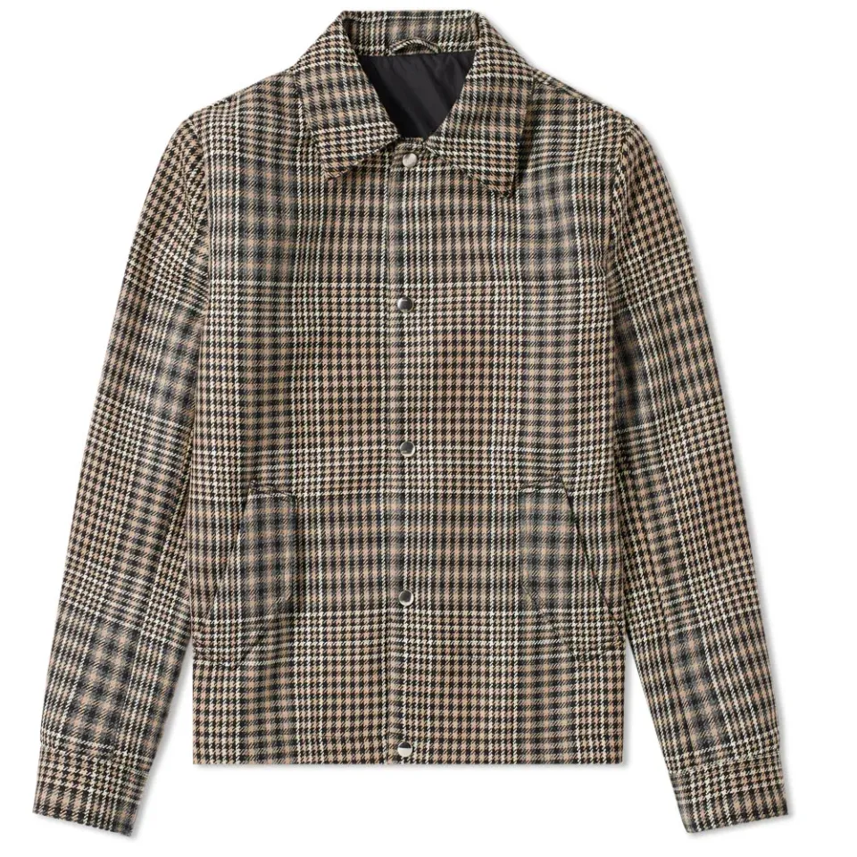 AMI Checked Wool Coach Jacket